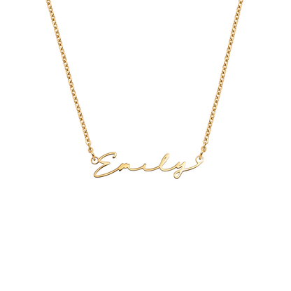 Signature Name Necklace - Gold