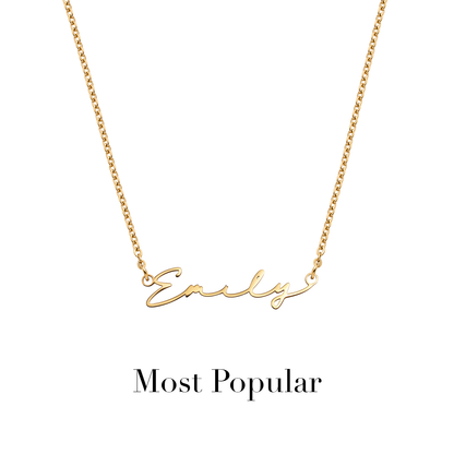 Signature Name Necklace - Gold