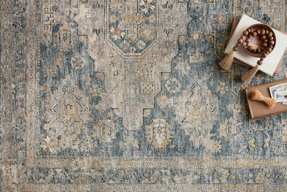 The Rug Corner Loloi Gaia Denim / Taupe