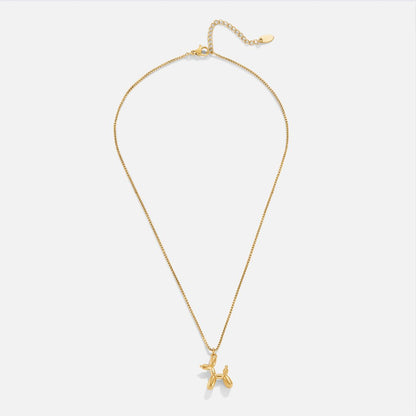Gold Balloon Animal Necklace