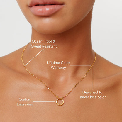Engravable Ring Necklace
