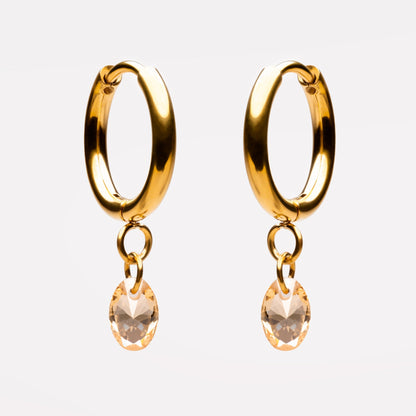 Rosé Drop Earrings