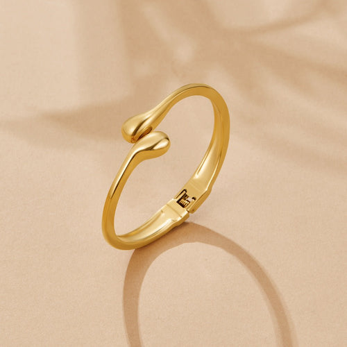 Gold Teardrop Bangle