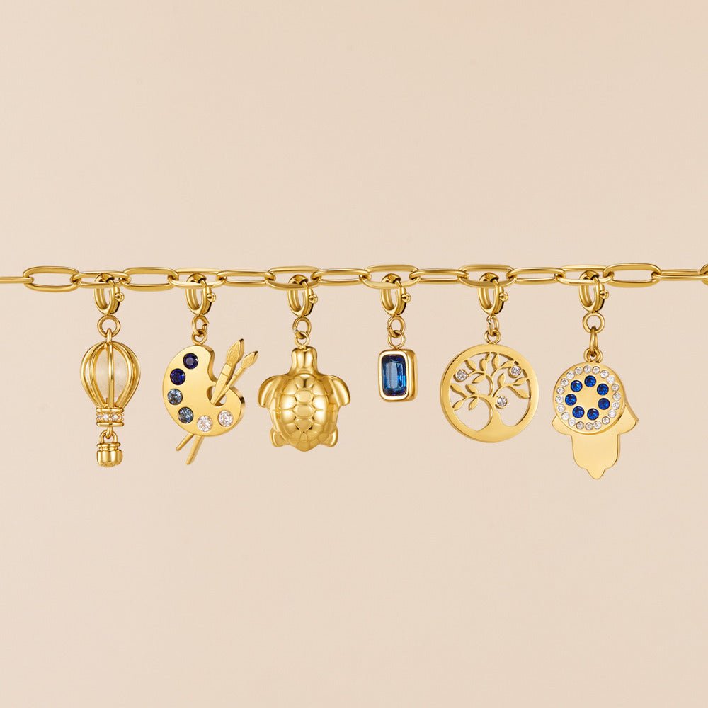 Golden Turtle Charm