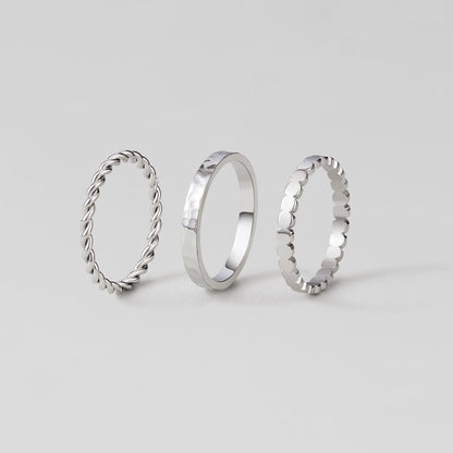 Hella Silver Stacked Ring