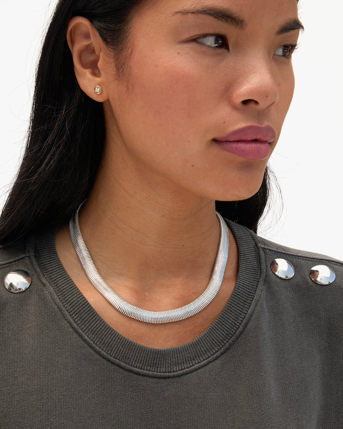 Initial Stud Earring on Sandra