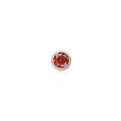 Custom Retro Birthstone (Silver)