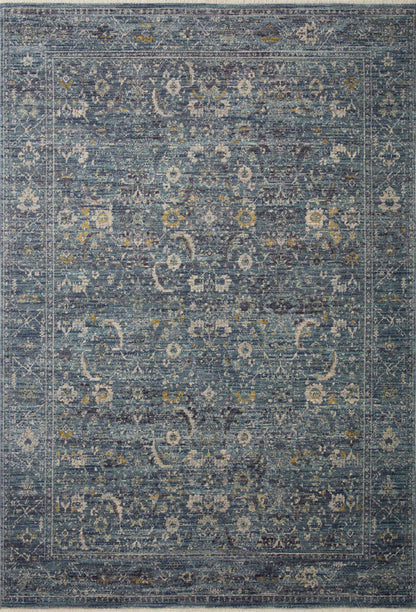 The Rug Corner Jean Stoffer x Loloi Jean Stoffer - Bradbury Ocean / Gold Area Rug