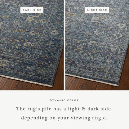 The Rug Corner Jean Stoffer x Loloi Jean Stoffer - Bradbury Ocean / Gold Area Rug
