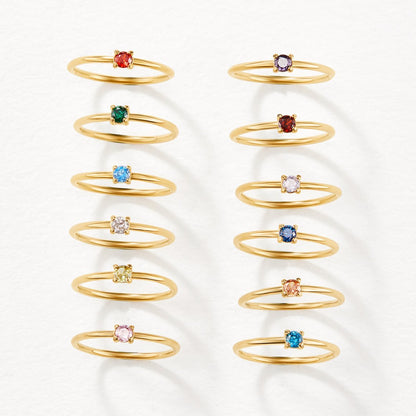 June Birthstone 18K Gold Ring