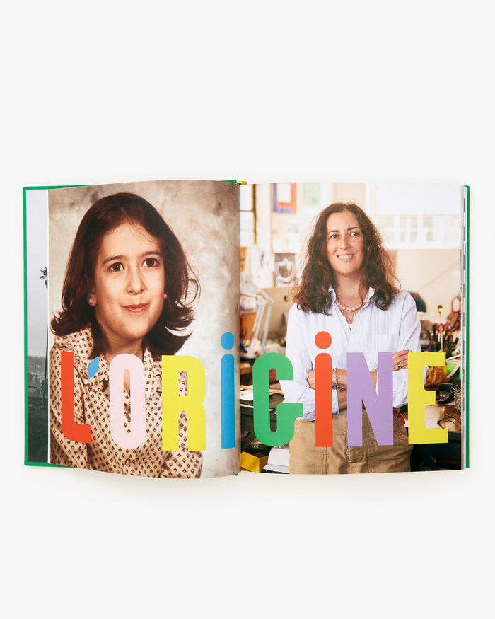 Le Vie de Clare V. Book opened to a page with two photos of clare