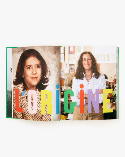 Le Vie de Clare V. Book opened to a page with two photos of clare