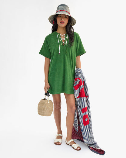 Le Towel in Sandra's hands