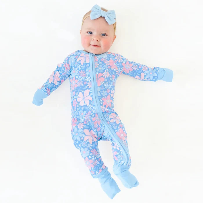 Little Miss Bamboo Zipper Pajama Romper