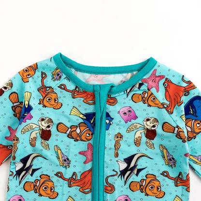 Little Tide Bamboo Zipper Romper Pajamas