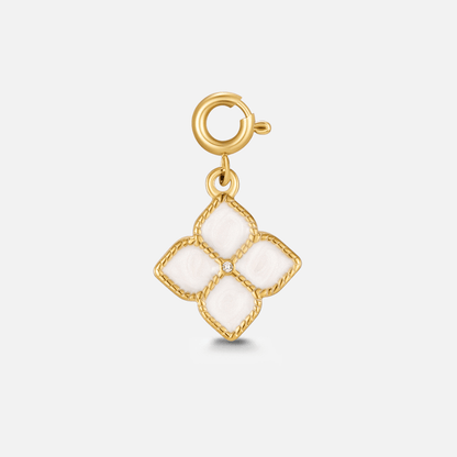 Lucky Crystal Clover Leaf Charm