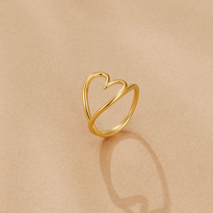 Melted Gold Heart Ring