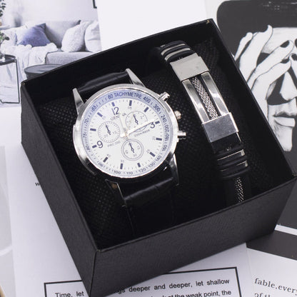 Men's Blue Light Glass Wrist Watch – Modern Fashion Timepiece
