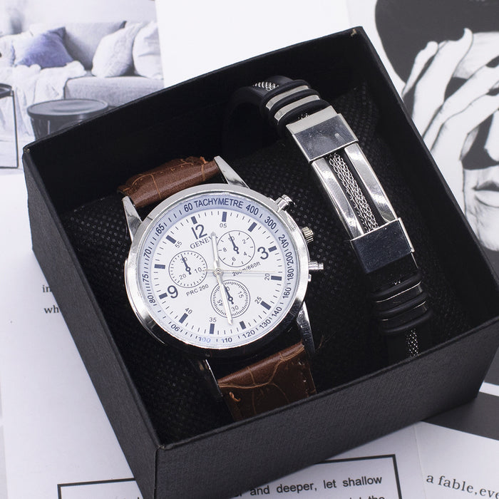 Men's Blue Light Glass Wrist Watch – Modern Fashion Timepiece