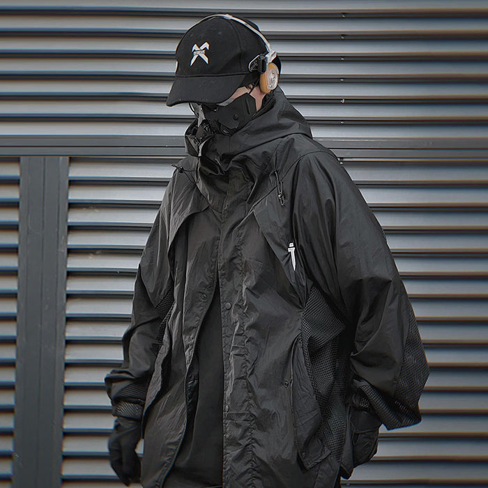 Men's Lightweight Hooded Sun Protection Jacket UPF 50+ – Black