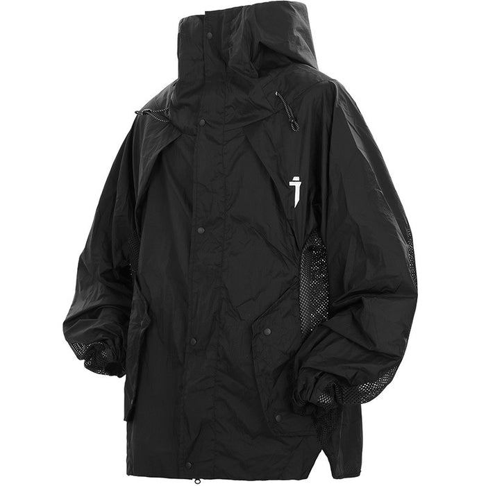 Men's Lightweight Hooded Sun Protection Jacket UPF 50+ – Black