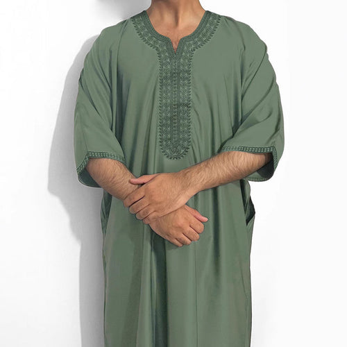 Men's Muslim Loose Robe - Comfortable Islamic Thobe