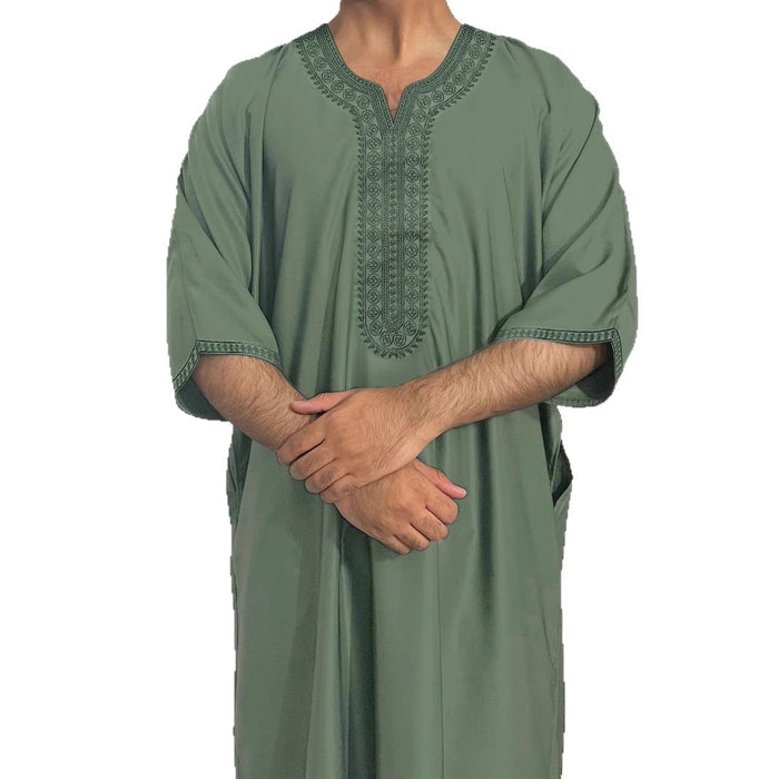 Men's Muslim Loose Robe - Comfortable Islamic Thobe