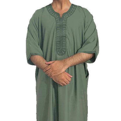 Men's Muslim Loose Robe - Comfortable Islamic Thobe