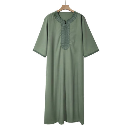 Men's Muslim Loose Robe - Comfortable Islamic Thobe