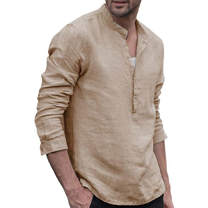 Men's Plaid Collar Shirt - Classic Casual Style
