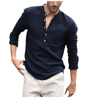 Men's Plaid Collar Shirt - Classic Casual Style