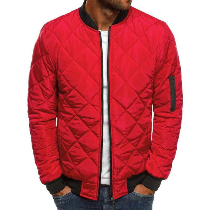 Men's Rhombus Casual Coat – Stylish Outerwear for Every Season
