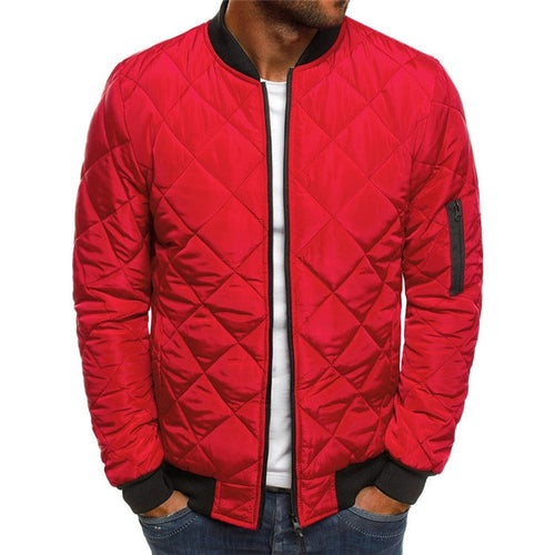 Men's Rhombus Casual Coat – Stylish Outerwear for Every Season