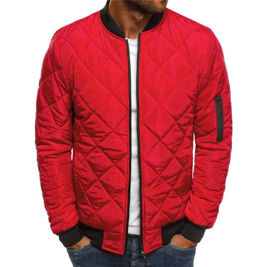 Men's Rhombus Casual Coat – Stylish Outerwear for Every Season