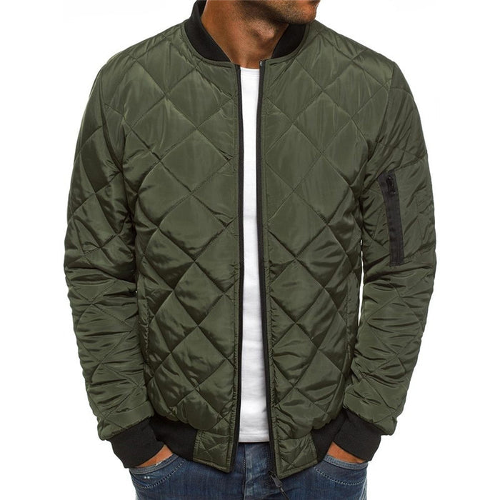 Men's Rhombus Casual Coat – Stylish Outerwear for Every Season