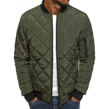 Men's Rhombus Casual Coat – Stylish Outerwear for Every Season