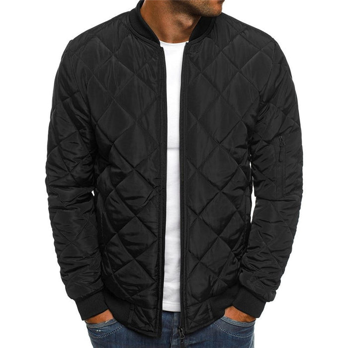 Men's Rhombus Casual Coat – Stylish Outerwear for Every Season