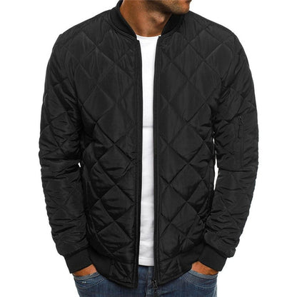 Men's Rhombus Casual Coat – Stylish Outerwear for Every Season