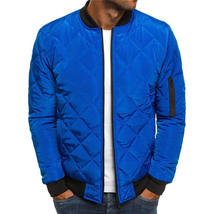 Men's Rhombus Casual Coat – Stylish Outerwear for Every Season