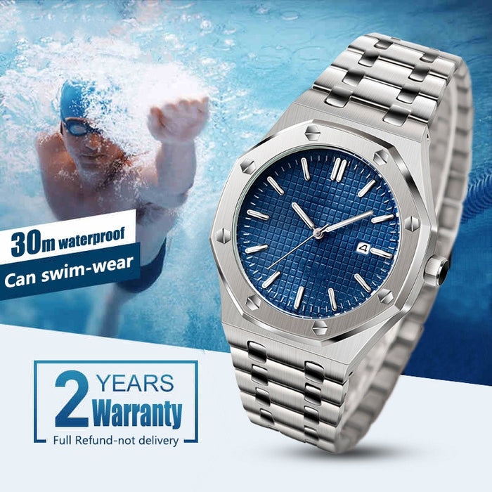 Men's Stainless Steel Business Wrist Watch – Classic Timepiece