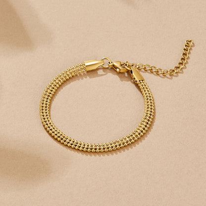 Milan Gold Beaded Chain Bracelet