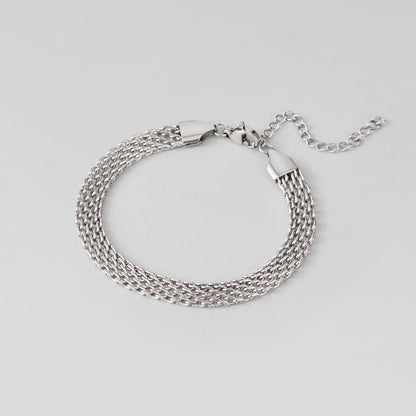 Molly Silver Mesh Chain Bracelet