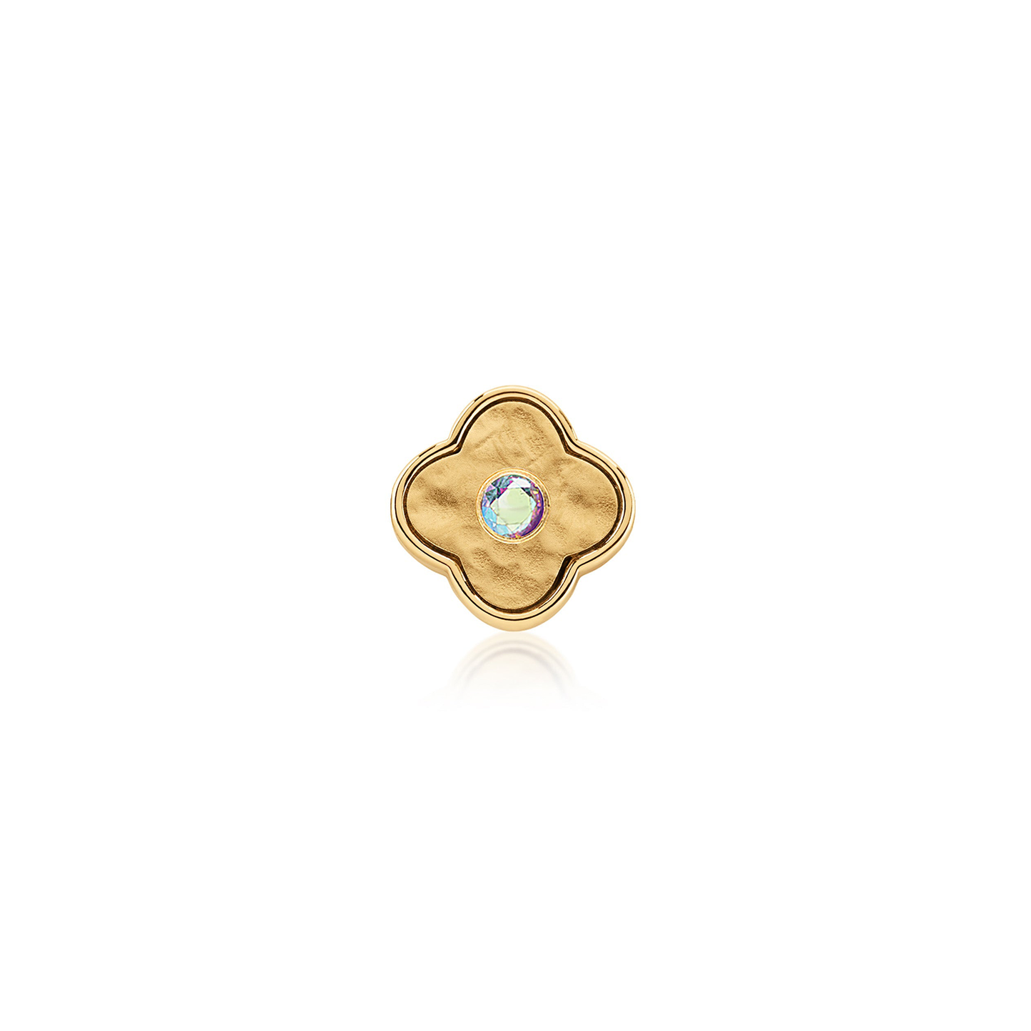 Molten Clover Charms (Gold) - Birthstones