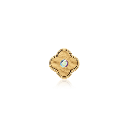 Molten Clover Charms (Gold) - Birthstones