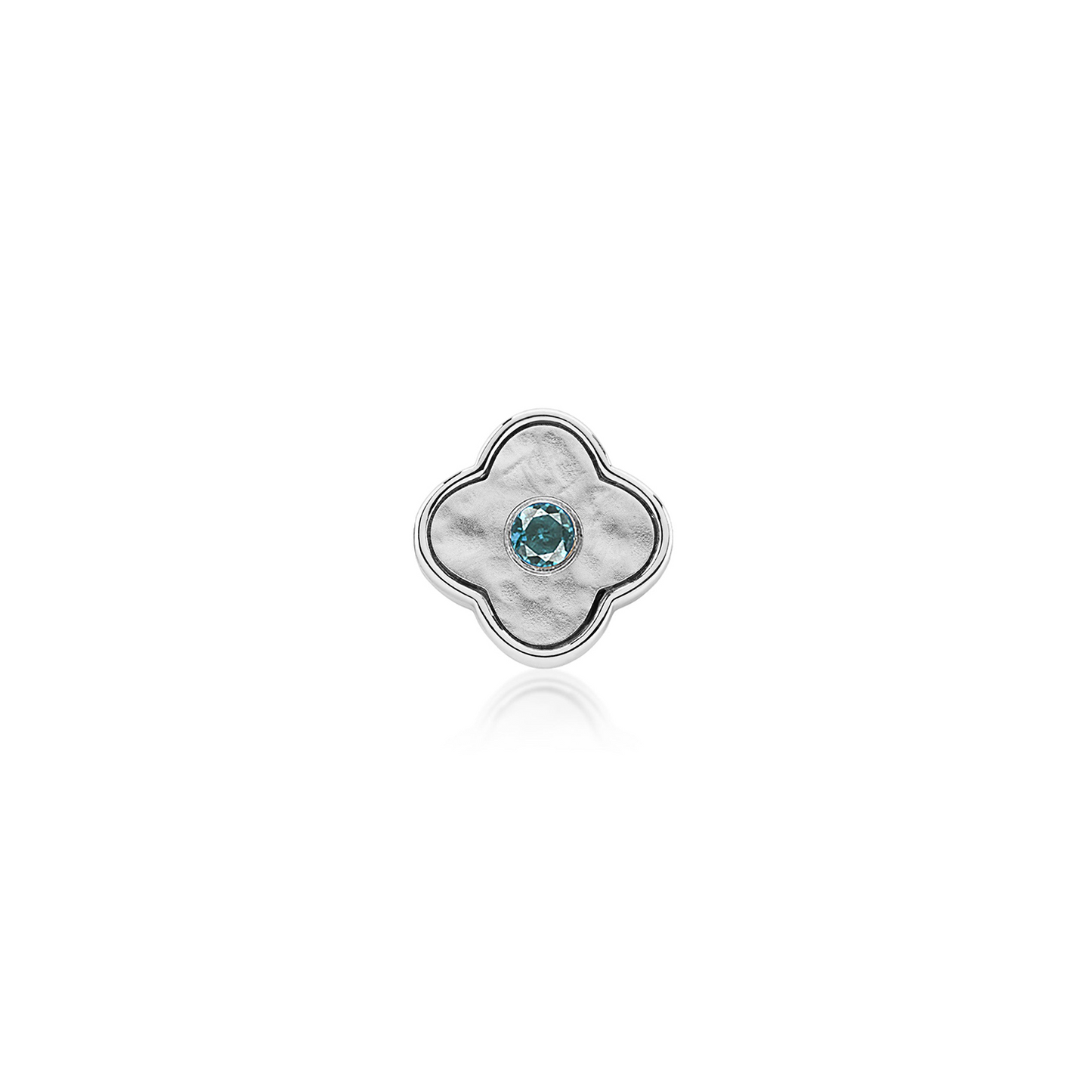 Molten Clover Charms (Silver) - Birthstones