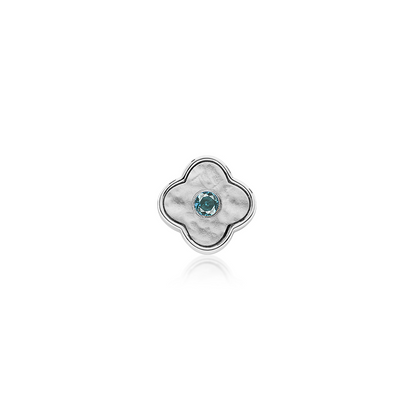Molten Clover Charms (Silver) - Birthstones