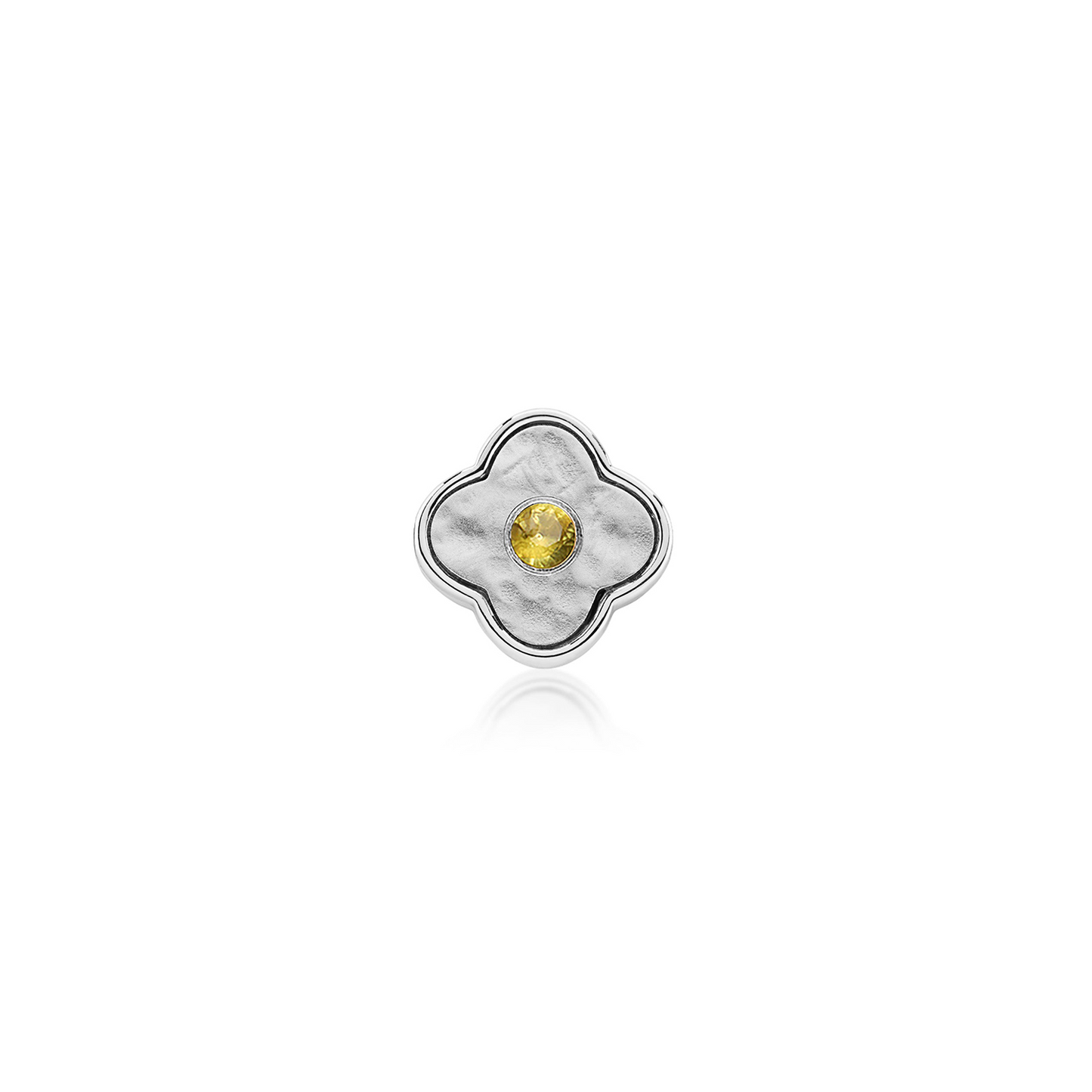 Molten Clover Charms (Silver) - Birthstones
