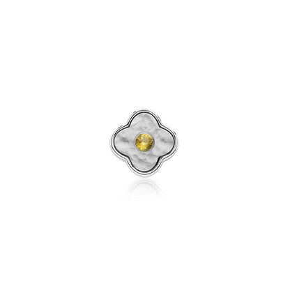 Molten Clover Charms (Silver) - Birthstones