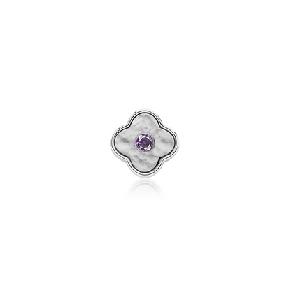 Molten Clover Charms (Silver) - Birthstones