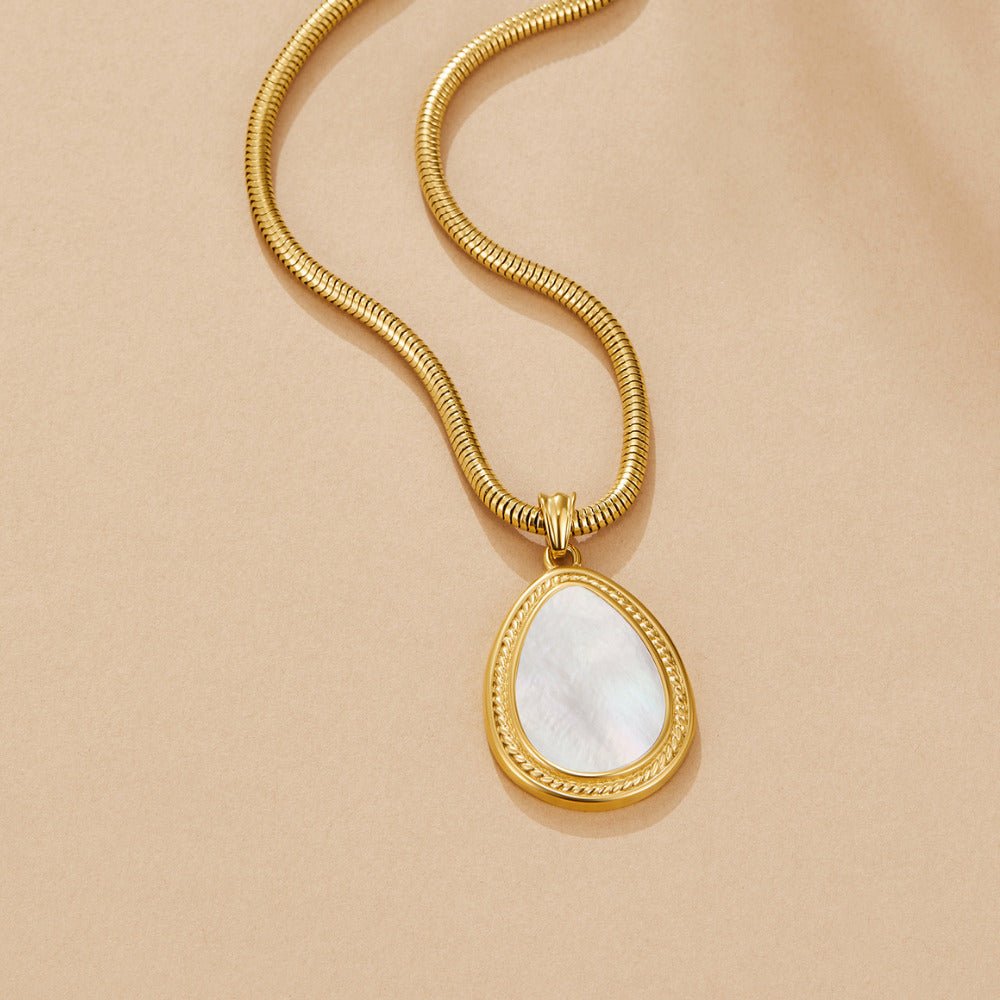 Mother of Pearl Teardrop Necklace